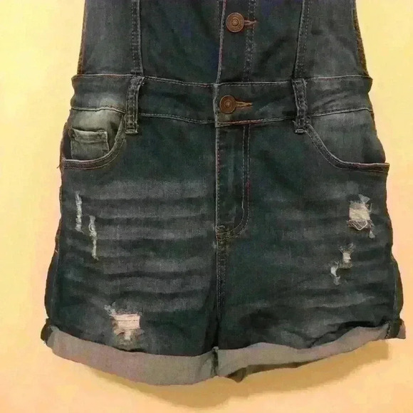 🔥DENIM Distress Shorts overalls - Picture 3 of 4
